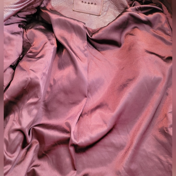 BLANK NYC MOTO JACKET VEGAN LEATHER RUM RASIN SZ LARGE Great Condition! - Picture 10 of 15